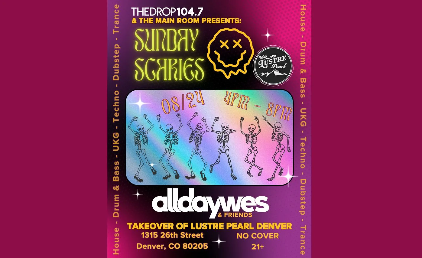 A poster for Sunday Scaries with alldaywes event