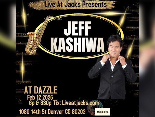 A poster for Live @ Jack's presents: Jeff Kashiwa event