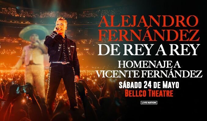 A poster for Alejandro Fernández - Dey Rey A Rey event