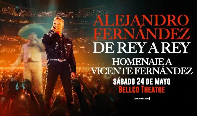 A poster for Alejandro Fernández - Dey Rey A Rey event