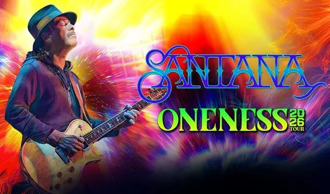 A poster for Santana Oneness 2026 Tour event