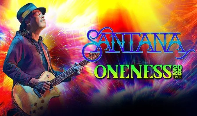 A poster for Santana Oneness 2026 Tour event