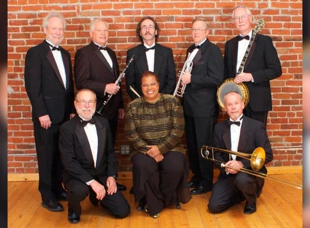 A poster for Queen City Jazz Band: The Early Jazz Masters  event