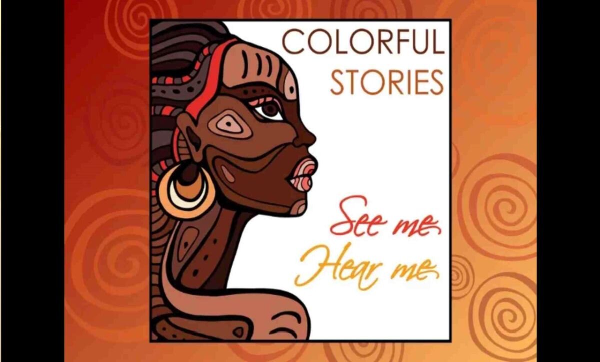 A poster for Colorful Stories Hear Me, See Me, Luncheon event