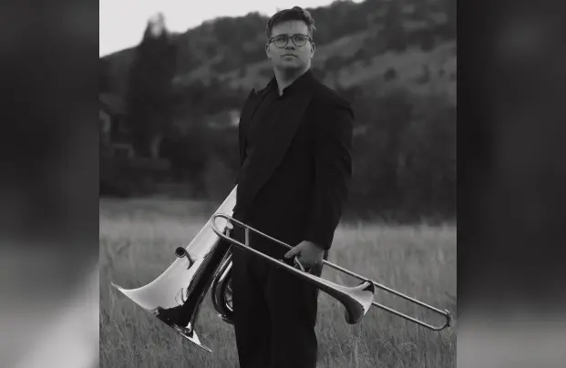 A poster for Zach Kaufman Senior Recital  event