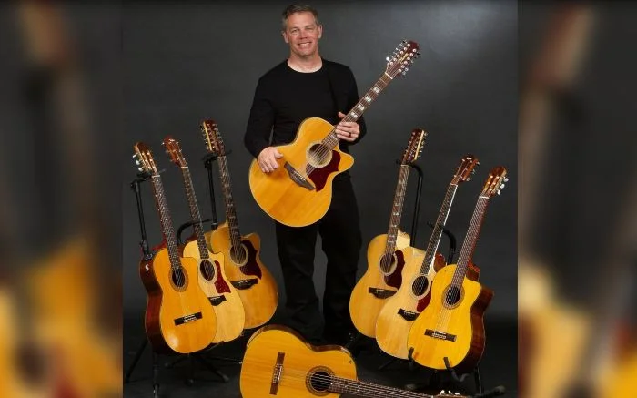 A poster for Jeff Wahl: AN EVENING OF GUITAR & STORYTELLING event