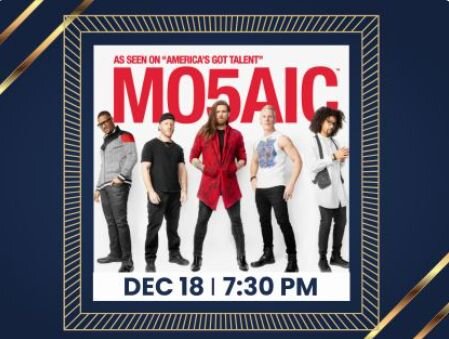A poster for MO5AIC: Holiday Concert event