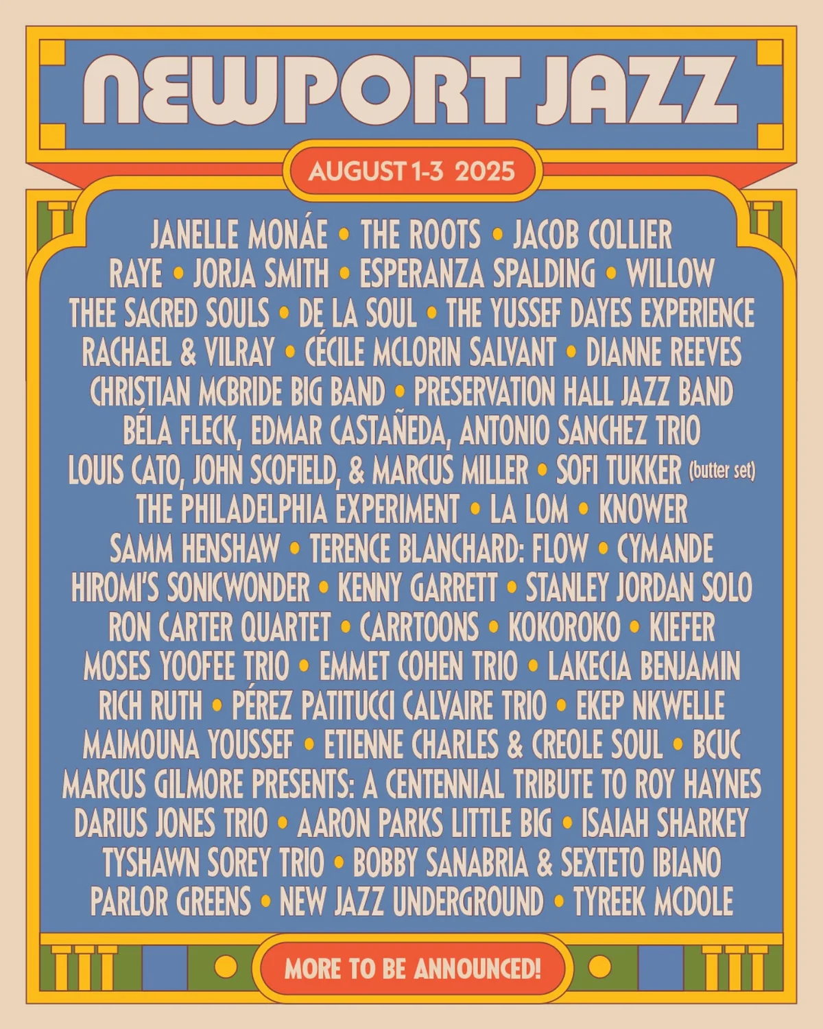 2025 Newport Jazz Festival Lineup courtesy of Newport Jazz