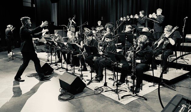 A poster for DSA Jazz Workshop Orchestra Big Band and Combos event