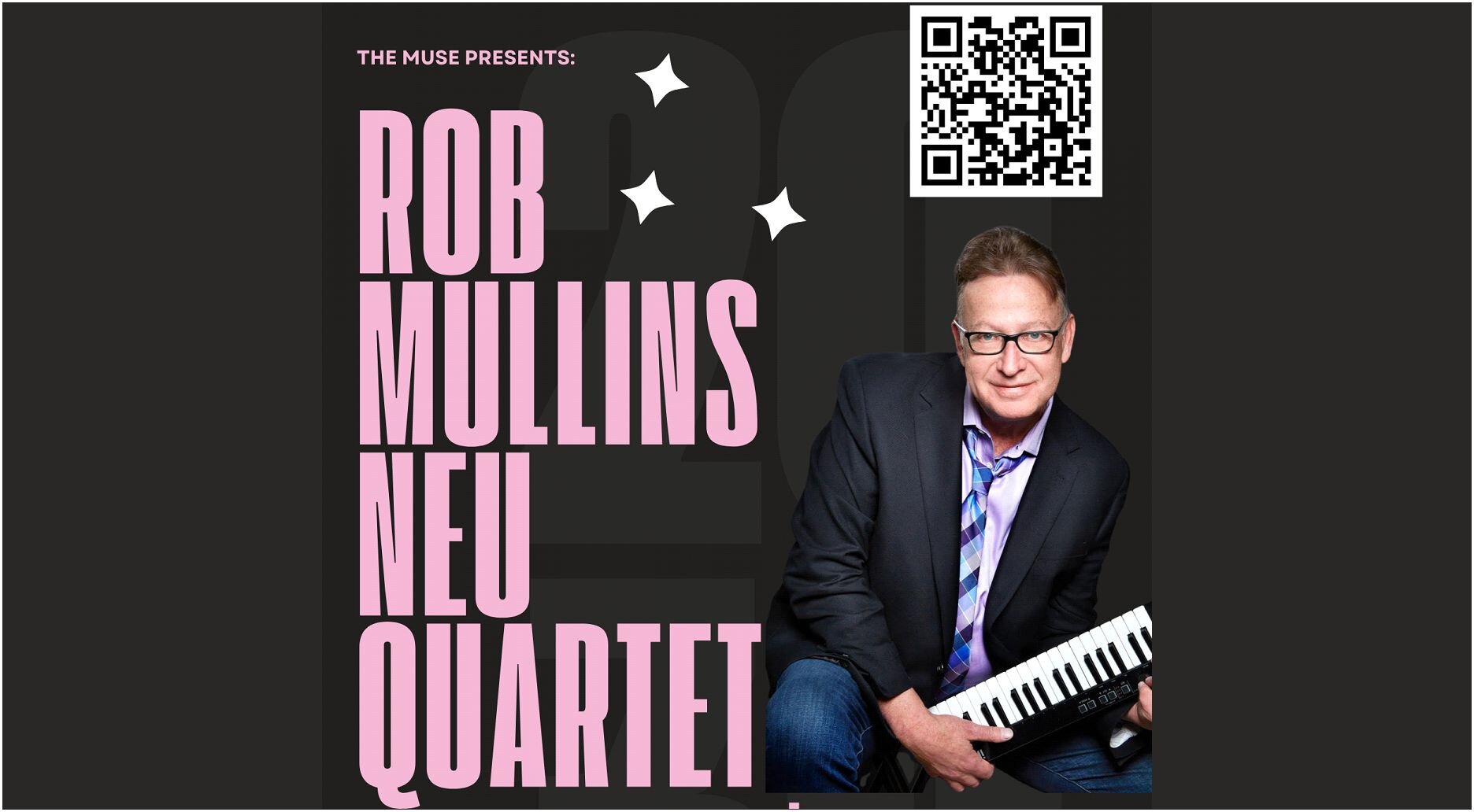 A poster for Rob Mullins Neu Quartet event