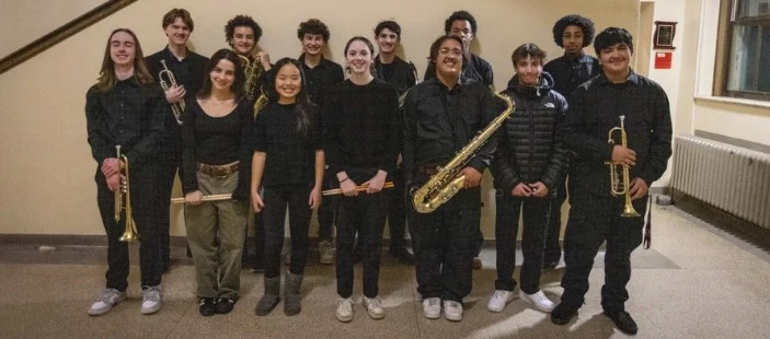 A poster for East High School Jazz Ensemble  event