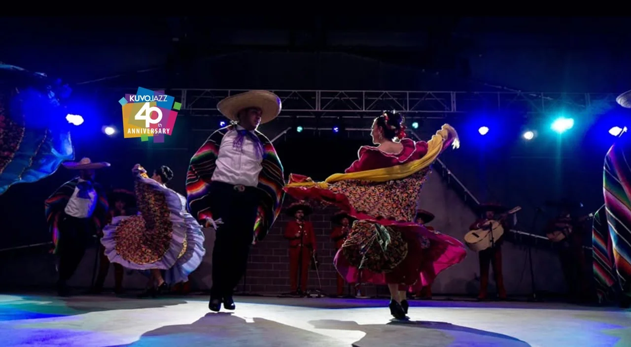 A poster for Celebrate 40 Years of Canción Mexicana with Mariachi Sol de mi Tierra, Fiesta Colorado & Chicano Heat event