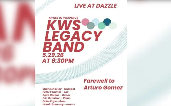 A poster for KWS Legacy Band: Sending Arturo Gómez off to Miami in Style! event