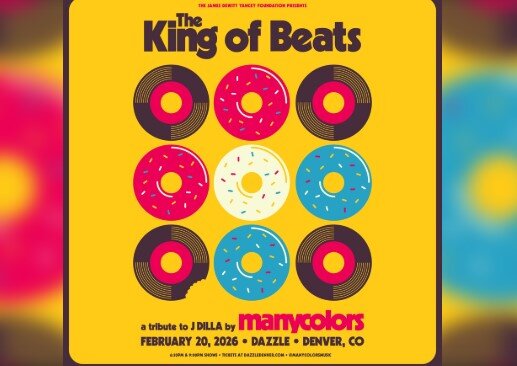 A poster for King of Beats: A Tribute to J. Dilla presented by ManyColors event