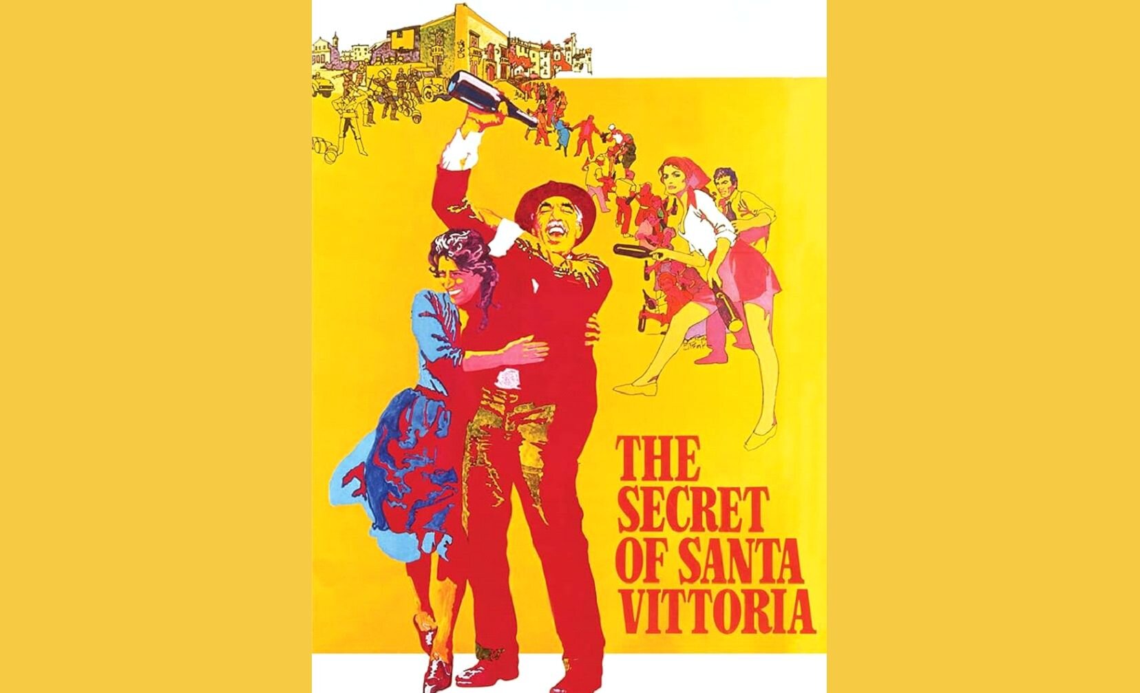 A poster for Italian Wine & Movie Night: The Secret of Santa Vittoria event
