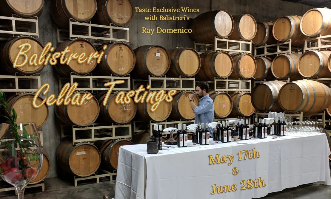 A poster for Balistreri Cellar Tastings event