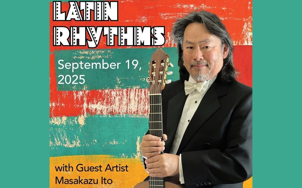 A poster for Lone Tree Symphony Orchestra “Latin Rhythms” event