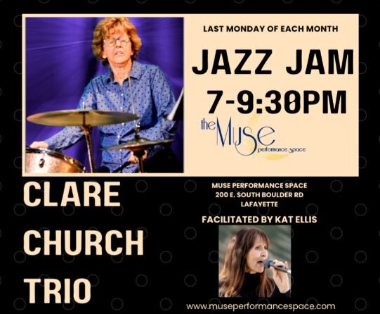 A poster for Clare Church Trio event