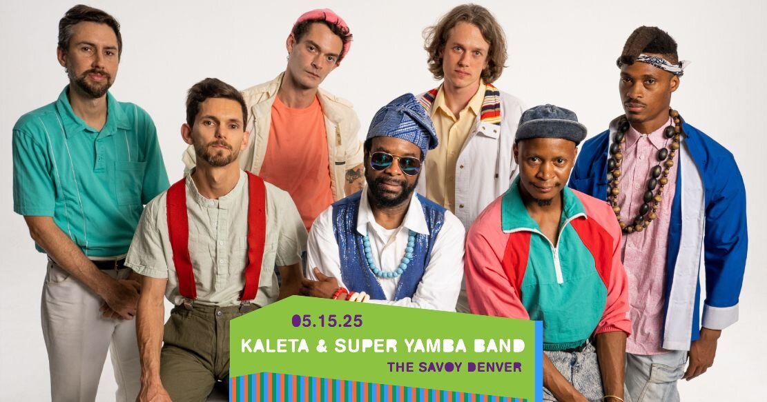A poster for MAS Presents:  Kaleta & Super Yamba Band event