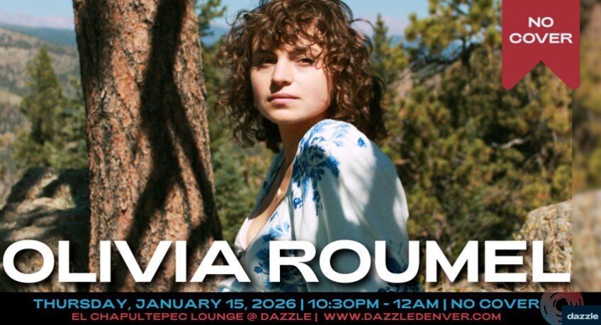 A poster for El Chapultepec Piano Lounge presents: Olivia Roumel event