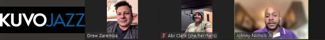 The Morning Set's Abi Clark with DGMC's Johnny Nichols Jr. and CJRO's Drew Zaremba