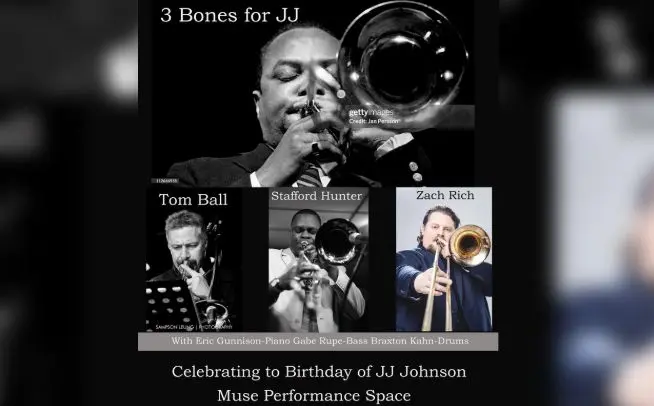 A poster for 3 Bones for JJ: Celebrating the Birthday of JJ Johnson event