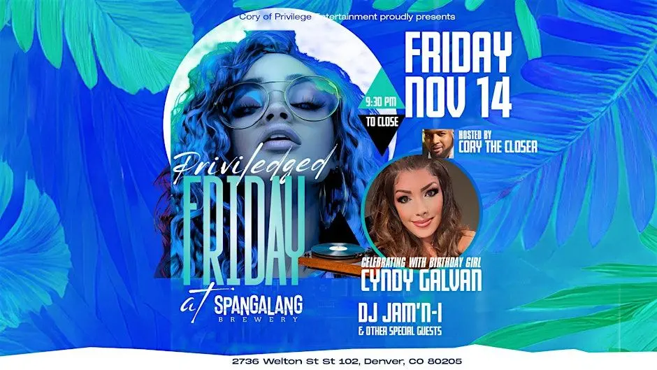 A poster for Privileged Fridays — A Fresh Experience for the Grown & Vibin’ event