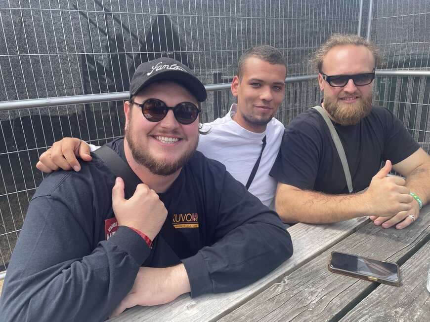 (left to right) alldaywes with Roman and Moses.