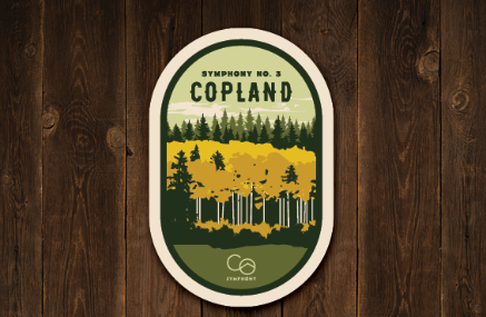 A poster for Music of The Americas feat. Copland Symphony No. 3 with the Colorado Symphony Chorus event