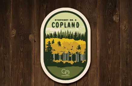 A poster for Music of The Americas feat. Copland Symphony No. 3 with the Colorado Symphony Chorus event