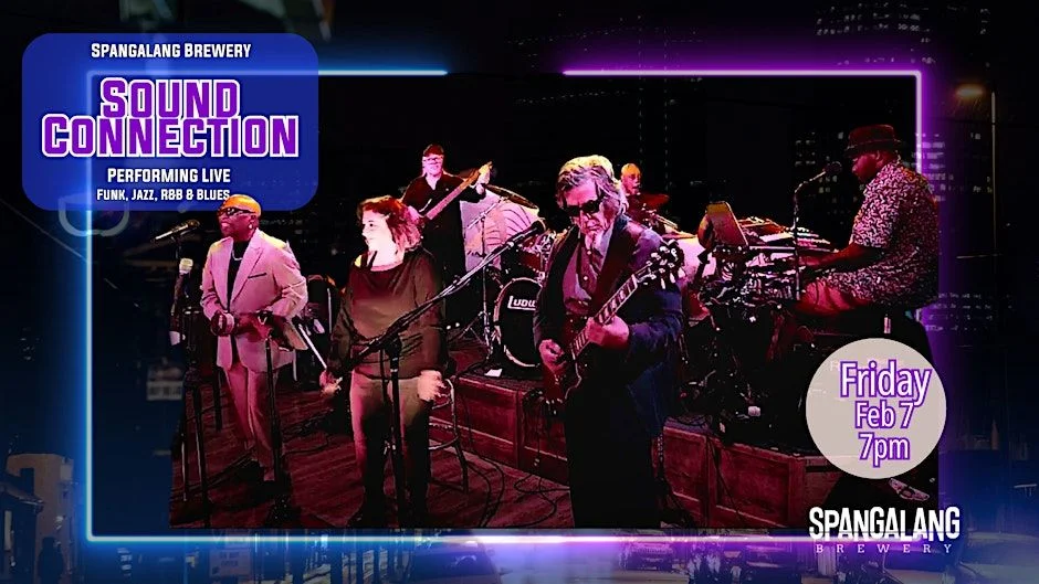 A poster for Friday Night Live Jazz with Sound Connection event