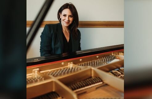 A poster for  CJRO Presents: The Beatles Songbook with Annie Booth event