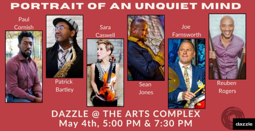 A poster for Portrait of an Unquiet Mind  event