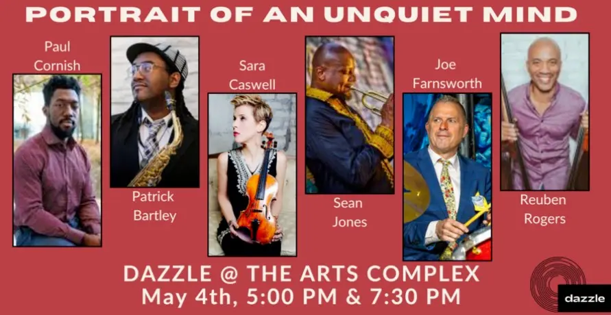 A poster for Portrait of an Unquiet Mind  event