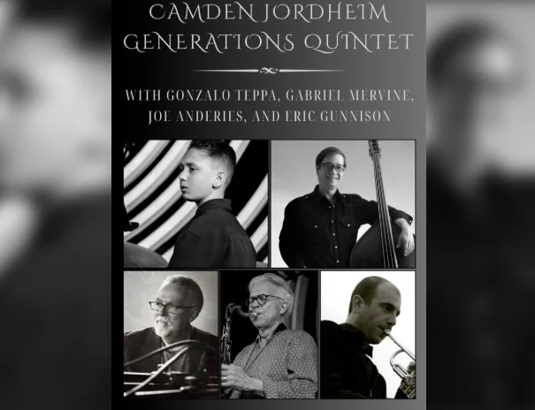 A poster for Camden Jordheim Generations Quintet event