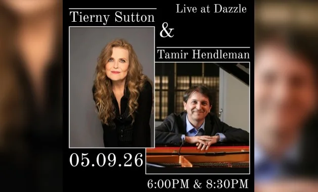 A poster for Tierny Sutton & Tamir Hendleman event