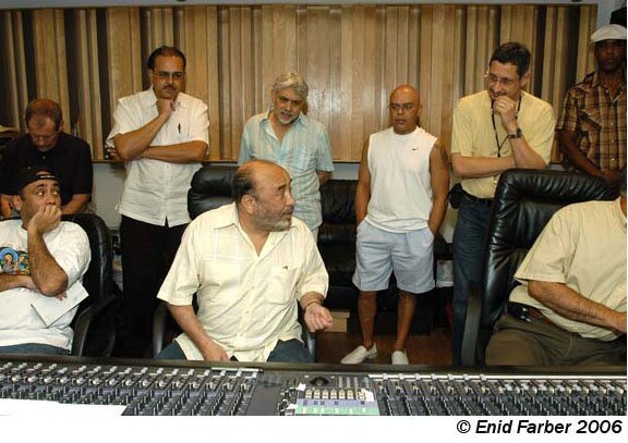 Eddie Palmieri in the studio