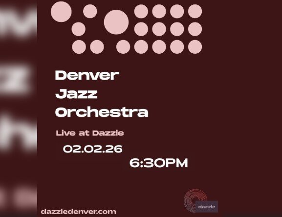 A poster for Denver Jazz Orchestra event