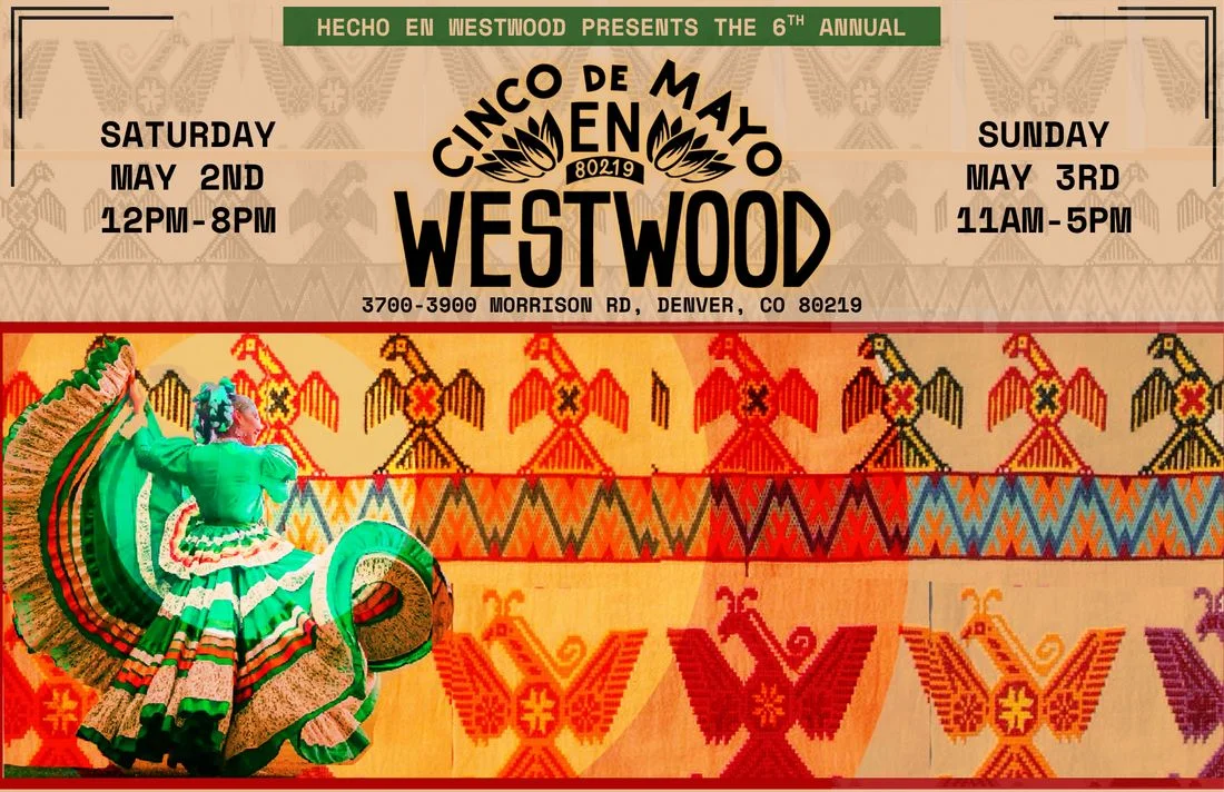 A poster for Cinco de Mayo En Westwood event