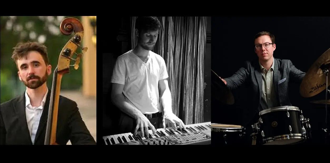 A poster for Haugbro/ Dunlevie/ Wiens Trio event