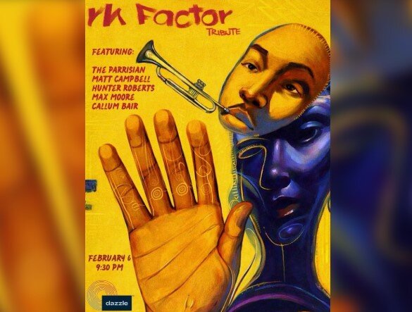 A poster for RH Factor Tribute: Presented by The Parrisian Live Band event