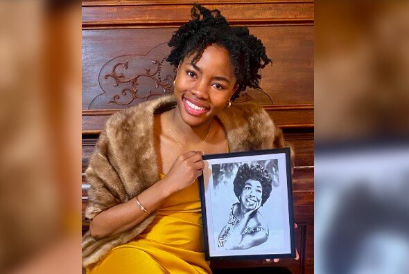 A poster for Throwback Friday: Sarah Vaughn  event