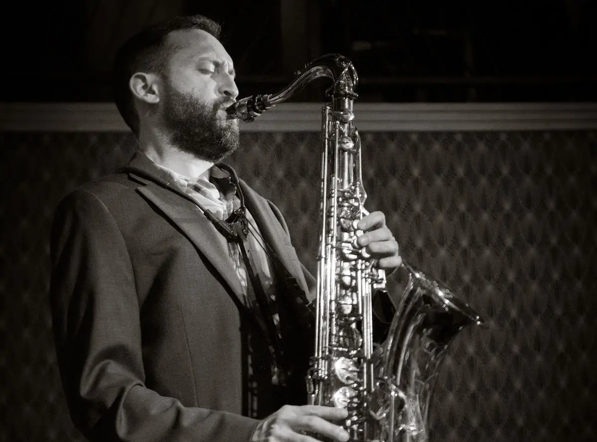 A poster for The Adam Gang Quintet - Original Works event