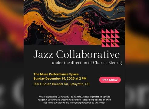 A poster for Jazz Collaborative under the direction of Charles Blenzig event