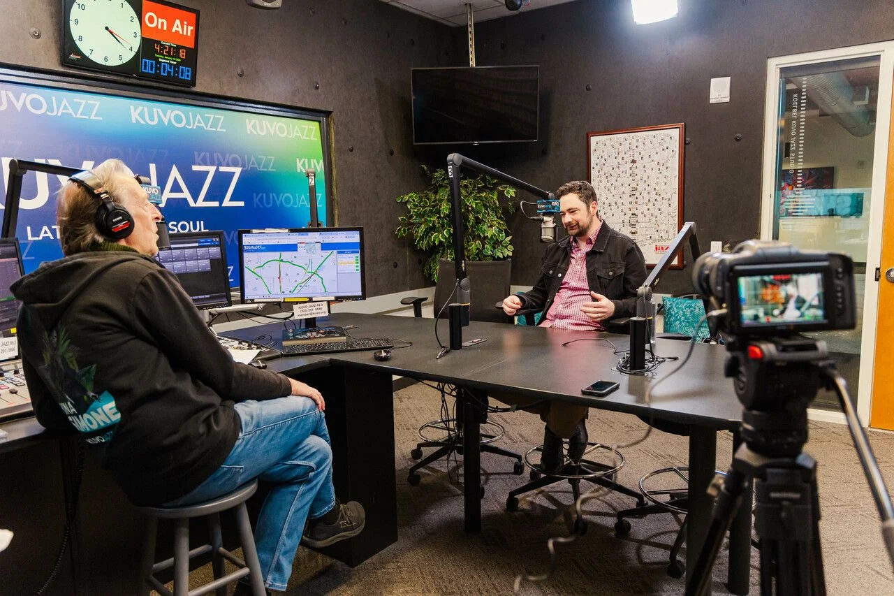 Paul Donovan and Brian Claxton in studio