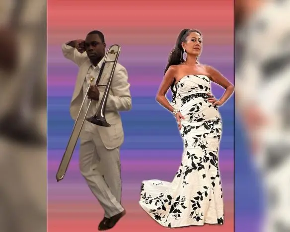 A poster for Stafford Hunter's Day of Love intro. vocalist Tina Lombard event