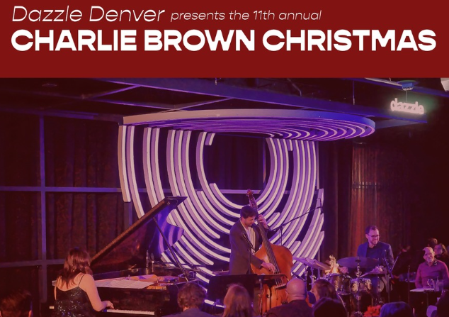 A poster for Annie Booth Trio and Friends: Charlie Brown Christmas event