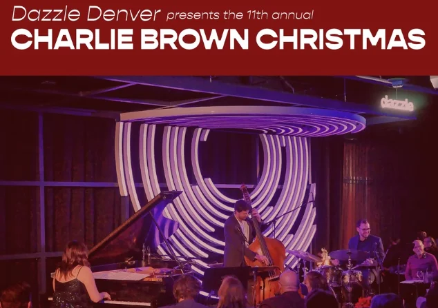 A poster for Annie Booth Trio and Friends: Charlie Brown Christmas event