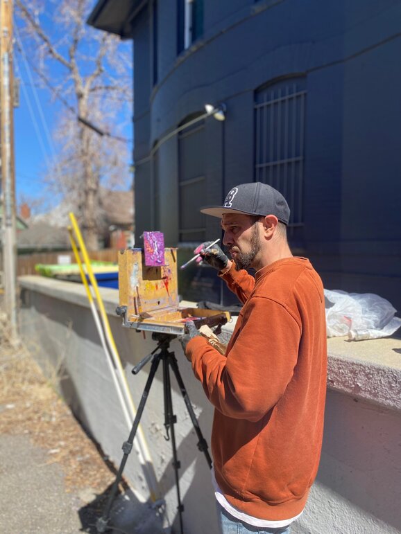 Beat Box mural artist Delton Demarest
