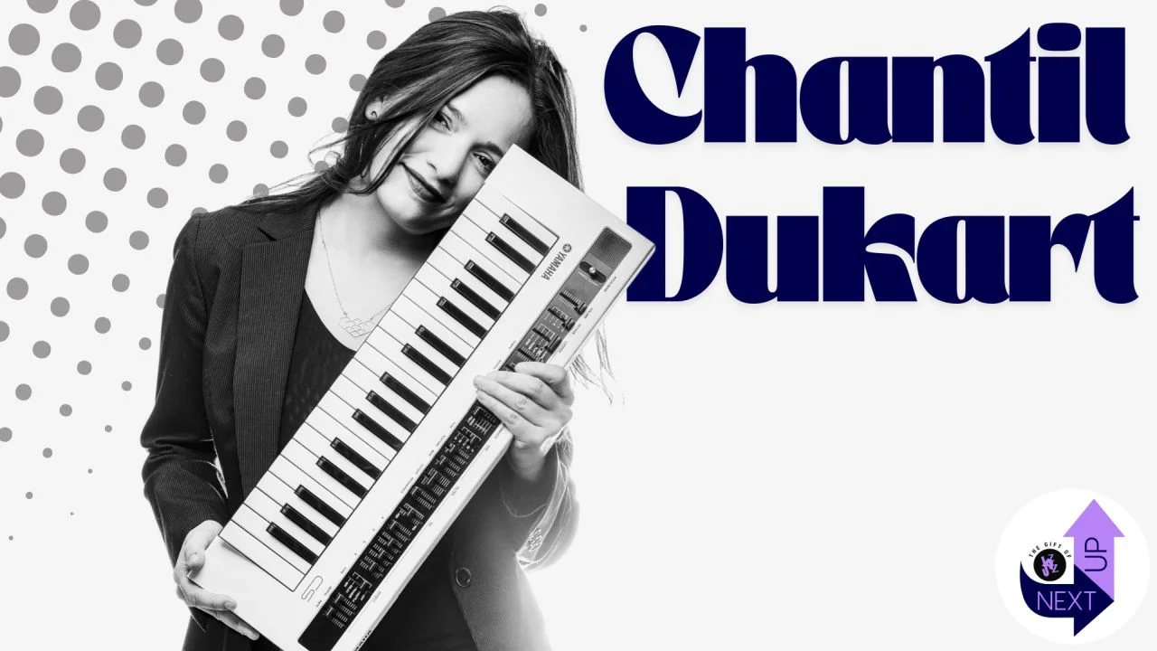 A poster for Gift of Jazz - NextUp: Chantil Dukart event